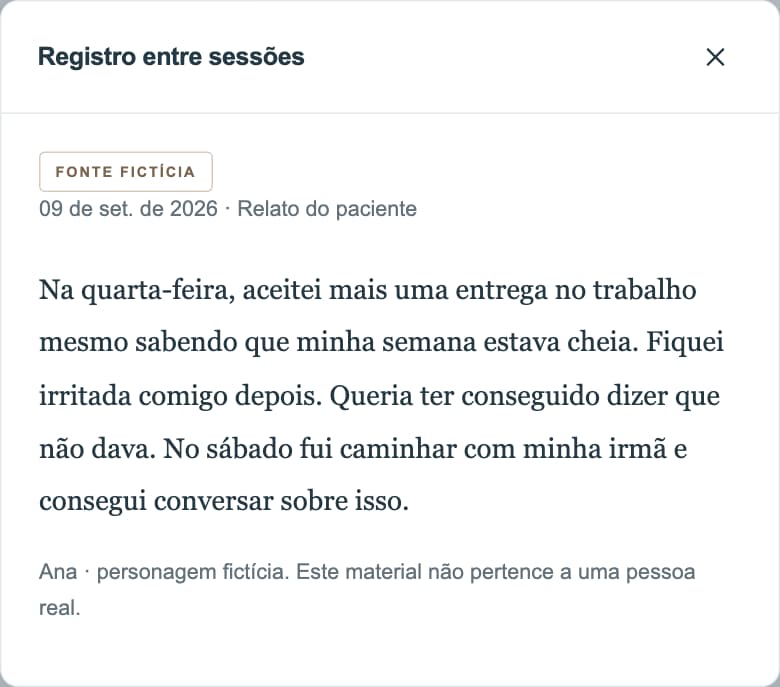 Tela real da Noesis com a fonte original de um relato fictício aberta para conferência.